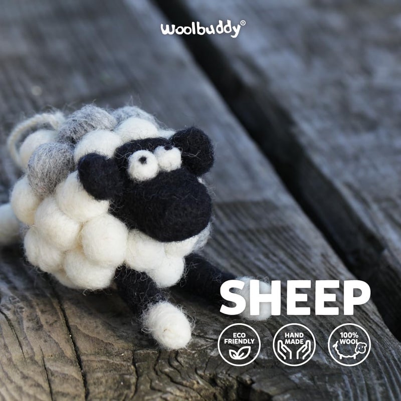 Woolbuddy Needle Felting Kit for Beginners & Adults – DIY Sheep Animal Craft Kit – Complete Starter Set with Wool, Needles & Step-by-Step Instructions - Image 3